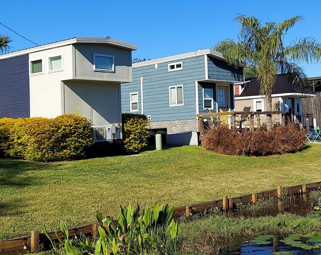 Next door to the condo complex where my husband Bob and I live is a tiny house community...