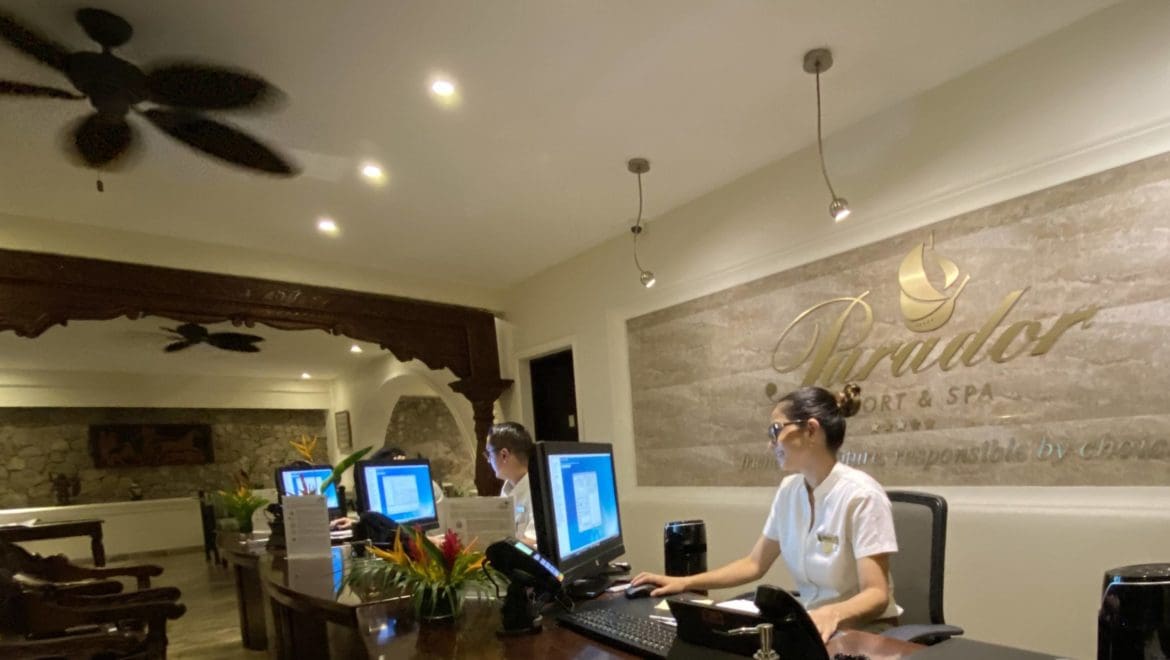Registration desks at Parador Nature Resort and Spa
